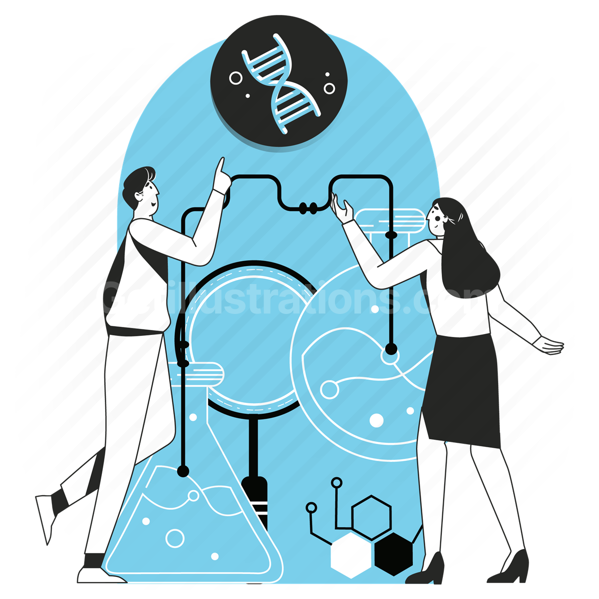 Science and Research illustration